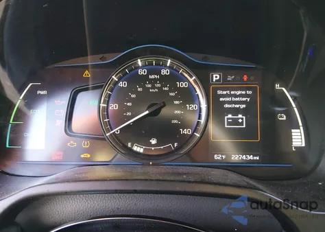 2019 Hyundai Ioniq Hybrid Blue из США, поврежденный, VIN KMHC65LC4KU110880